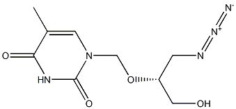 1-[[[(R)-1-Hydroxy-3-azidopropan-2-yl]oxy]methyl]thymine Struktur