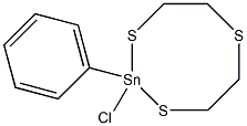 2-Chloro-2-phenyl-1,3,6-trithia-2-stannacyclooctane Struktur