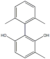 4-Methyl-2-(2,6-dimethylphenyl)benzene-1,3-diol Struktur