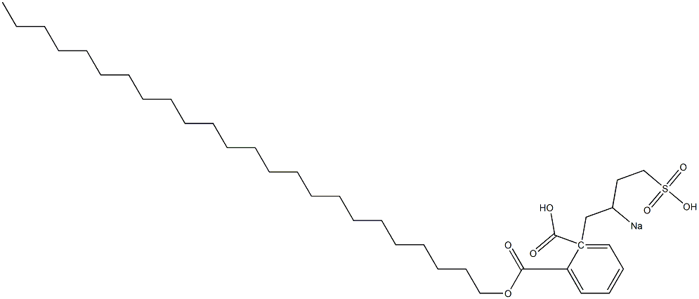 Phthalic acid 1-tetracosyl 2-(2-sodiosulfobutyl) ester Struktur