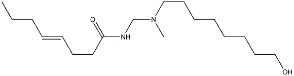 N-[[N-(8-Hydroxyoctyl)-N-methylamino]methyl]-4-octenamide Struktur