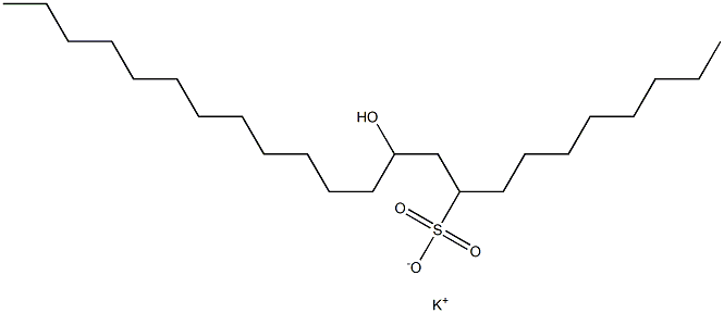 11-Hydroxytricosane-9-sulfonic acid potassium salt Struktur