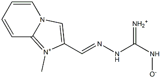 1-Methyl-2-[[2-[iminio(hydroxyamino)methyl]hydrazono]methyl]imidazo[1,2-a]pyridine-1-ium Struktur