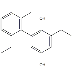 2-Ethyl-6-(2,6-diethylphenyl)benzene-1,4-diol Struktur