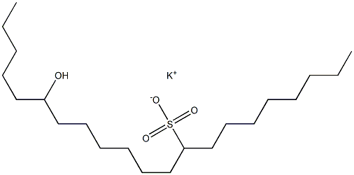 16-Hydroxyhenicosane-9-sulfonic acid potassium salt Struktur