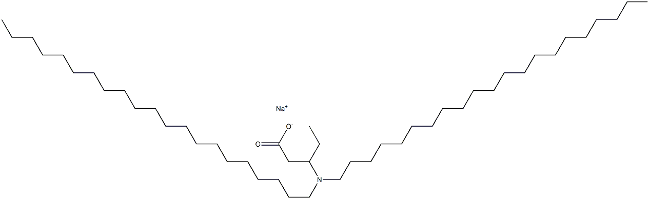 3-(Dihenicosylamino)valeric acid sodium salt Struktur