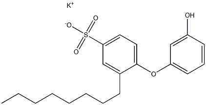 3'-Hydroxy-2-octyl[oxybisbenzene]-4-sulfonic acid potassium salt Struktur