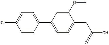 4'-Chloro-3-methoxy-1,1'-biphenyl-4-acetic acid Struktur