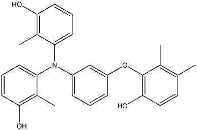 N,N-Bis(3-hydroxy-2-methylphenyl)-3-(6-hydroxy-2,3-dimethylphenoxy)benzenamine Struktur