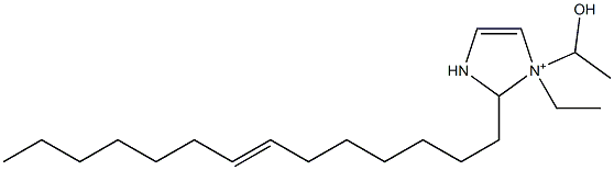 1-Ethyl-1-(1-hydroxyethyl)-2-(7-tetradecenyl)-4-imidazoline-1-ium Struktur