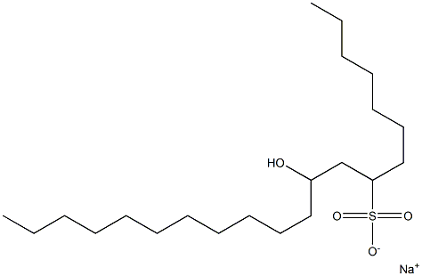 10-Hydroxyhenicosane-8-sulfonic acid sodium salt Struktur