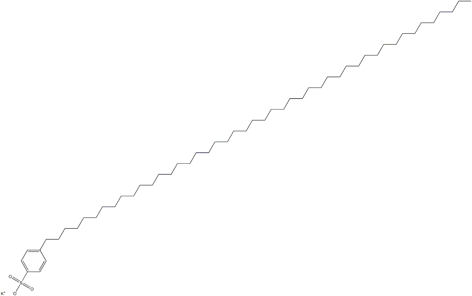 4-(Hexatetracontan-1-yl)benzenesulfonic acid potassium salt Struktur