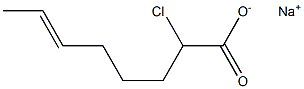 2-Chloro-6-octenoic acid sodium salt Struktur