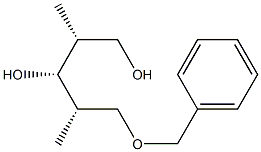 (2R,3R,4S)-2,4-Dimethyl-5-(benzyloxy)-1,3-pentanediol Struktur