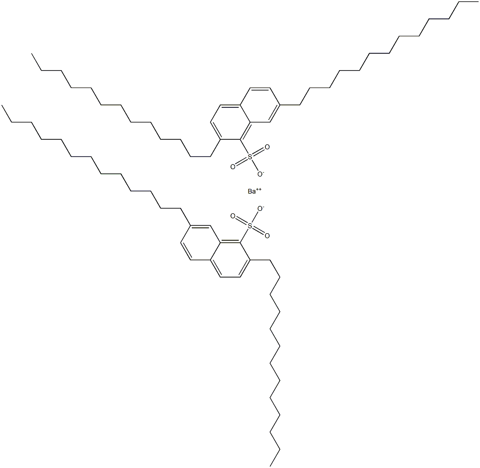 Bis(2,7-ditridecyl-1-naphthalenesulfonic acid)barium salt Struktur