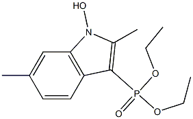 3-[Ethoxy(ethoxy)phosphinyl]-2,6-dimethyl-1-hydroxy-1H-indole Struktur