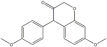 4-(4-Methoxyphenyl)-7-methoxy-2H-1-benzopyran-3(4H)-one Struktur