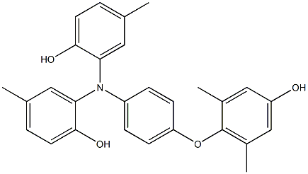 N,N-Bis(2-hydroxy-5-methylphenyl)-4-(4-hydroxy-2,6-dimethylphenoxy)benzenamine Struktur