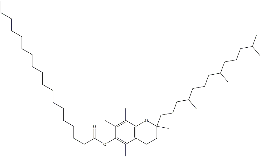 2,5,7,8-Tetramethyl-2-(4,8,12-trimethyltridecyl)-6-(stearoyloxy)chroman Struktur