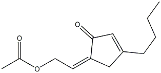 5-[(Z)-2-Acetyloxyethylidene]-3-butyl-2-cyclopenten-1-one Struktur