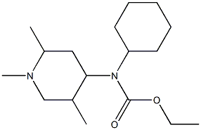 N-Cyclohexyl-N-(1,2,5-trimethylpiperidin-4-yl)carbamic acid ethyl ester Struktur