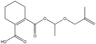 1-Cyclohexene-1,2-dicarboxylic acid hydrogen 1-[1-(methallyloxy)ethyl] ester Struktur