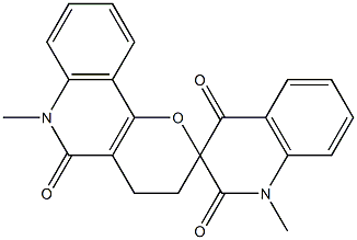 1,6'-Dimethyl-3',4'-dihydrospiro[quinoline-3(4H),2'-[2H]pyrano[3,2-c]quinoline]-2,4,5'(1H,6'H)-trione Struktur