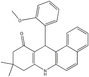 7,8,9,12-Tetrahydro-9,9-dimethyl-12-(2-methoxyphenyl)benz[a]acridin-11(10H)-one Struktur