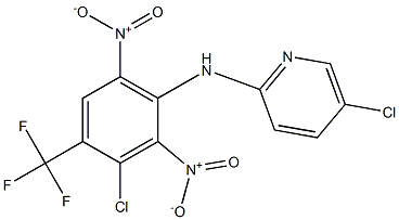 5-Chloro-N-(3-chloro-4-trifluoromethyl-2,6-dinitrophenyl)pyridin-2-amine Struktur