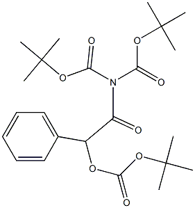 2-Phenyl-2-tert-butoxycarbonyloxy-N,N-bis(tert-butoxycarbonyl)acetamide Struktur