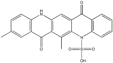 5,7,12,14-Tetrahydro-6,9-dimethyl-7,14-dioxoquino[2,3-b]acridine-5-sulfonic acid Struktur