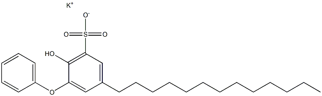 2-Hydroxy-5-tridecyl[oxybisbenzene]-3-sulfonic acid potassium salt Struktur