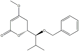 (6R)-6-[(S)-1-Benzyloxy-2-methylpropyl]-5,6-dihydro-4-methoxy-2H-pyran-2-one Struktur