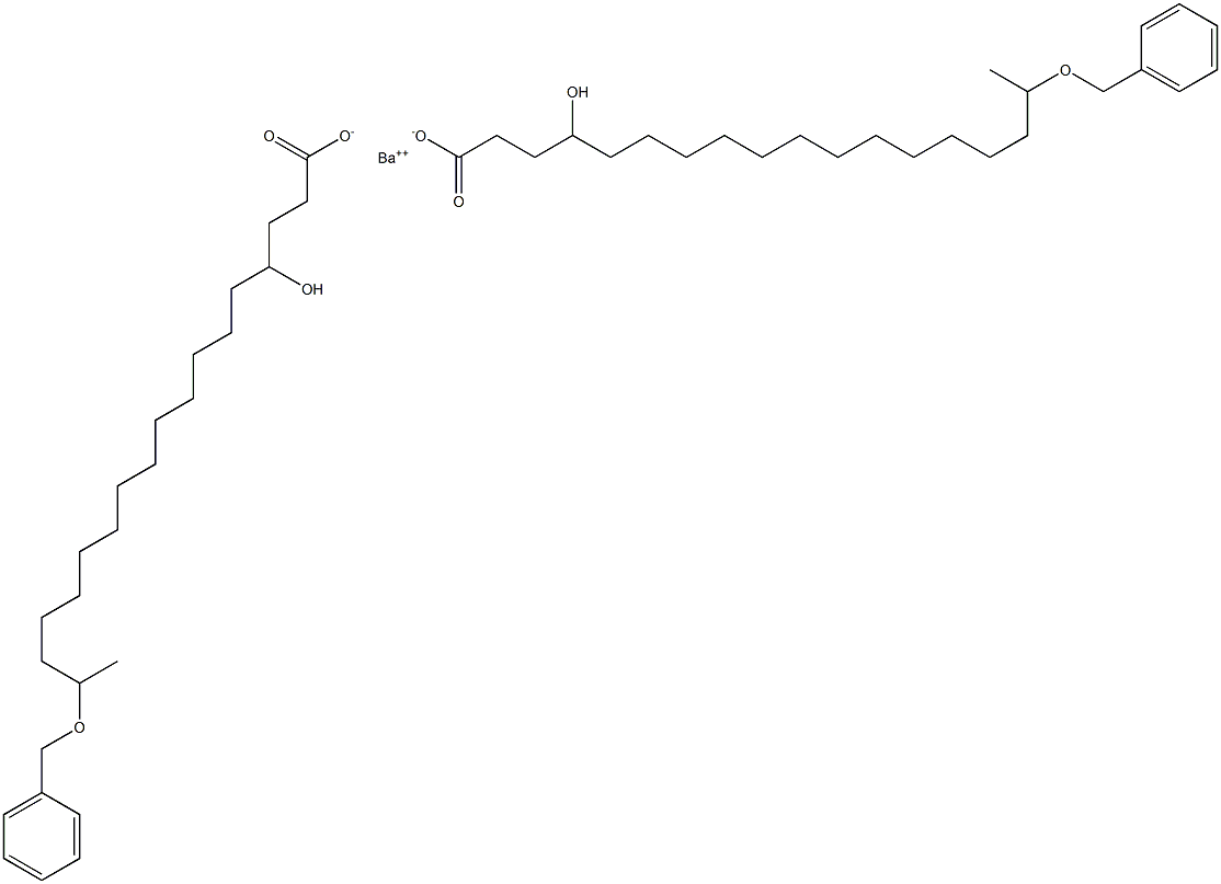 Bis(17-benzyloxy-4-hydroxystearic acid)barium salt Struktur