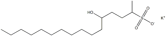 5-Hydroxyhexadecane-2-sulfonic acid potassium salt Struktur