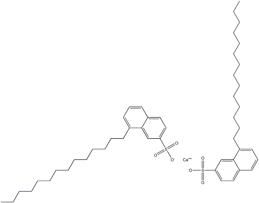 Bis(8-tetradecyl-2-naphthalenesulfonic acid)calcium salt Struktur