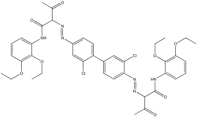 4,4'-Bis[[1-(2,3-diethoxyphenylamino)-1,3-dioxobutan-2-yl]azo]-2,3'-dichloro-1,1'-biphenyl Structure