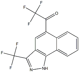 5-Trifluoroacetyl-3-trifluoromethyl-1H-benz[g]indazole Struktur