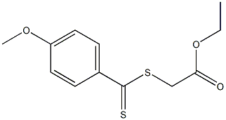 4-Methoxydithiobenzoic acid (ethoxycarbonylmethyl) ester Struktur