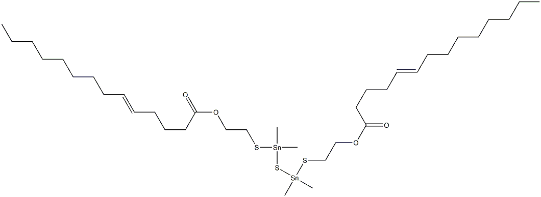 Bis[dimethyl[[2-(4-tridecenylcarbonyloxy)ethyl]thio]stannyl] sulfide Struktur