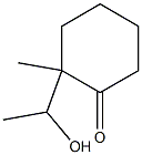 2-Methyl-2-(1-hydroxyethyl)cyclohexan-1-one Struktur