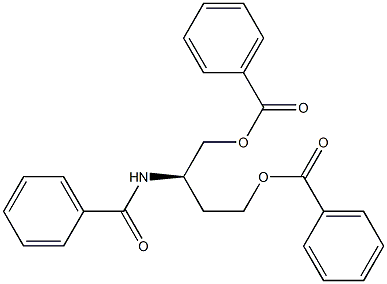 (+)-N-[(R)-3-Benzoyloxy-1-(benzoyloxymethyl)propyl]benzamide Struktur