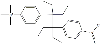 4-[1,1,2-Triethyl-2-(4-nitrophenyl)butyl]-N,N,N-trimethylbenzenaminium Struktur