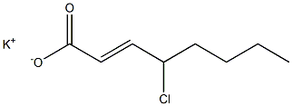 4-Chloro-2-octenoic acid potassium salt Struktur