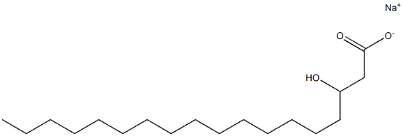 3-Hydroxystearic acid sodium salt Struktur