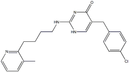 2-[[4-(3-Methyl-2-pyridinyl)butyl]amino]-5-(4-chlorobenzyl)pyrimidin-4(1H)-one Struktur