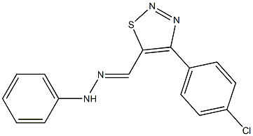 4-(4-Chlorophenyl)-5-(2-phenylhydrazonomethyl)-1,2,3-thiadiazole Struktur