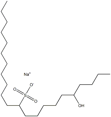 5-Hydroxydocosane-11-sulfonic acid sodium salt Struktur