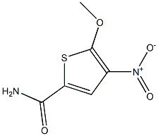 2-Methoxy-3-nitrothiophene-5-carboxamide Struktur