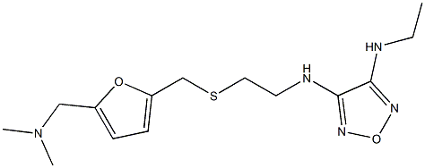 3-[[2-[[[5-[(Dimethylamino)methyl]furan-2-yl]methyl]thio]ethyl]amino]-4-ethylaminofurazan Struktur